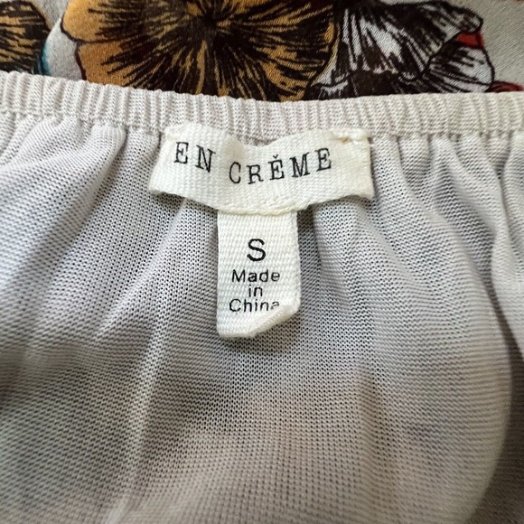 En Creme Boho Multicolor Floral Print Strappy Cutout Lined Dress‎ Size Small - Picture 5 of 7